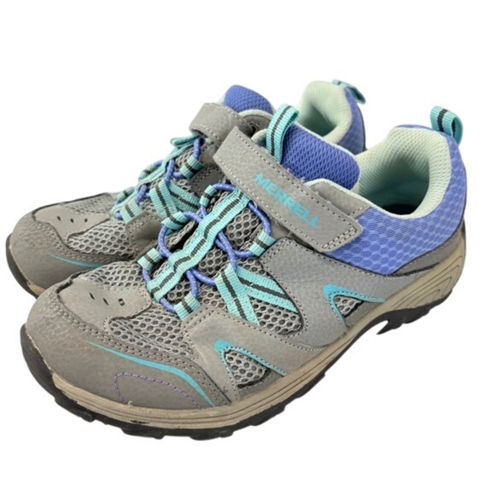 Merrell Kids Gray Teal Purple Athletic Sneakers